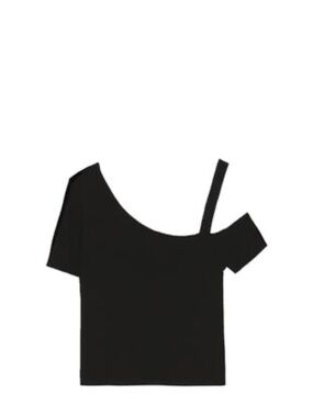 Zara One-Shoulder Black Top